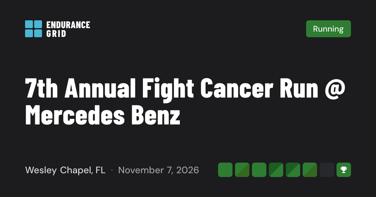 7th Annual Fight Cancer Run @ Mercedes Benz 2026 — Running in Wesley ...