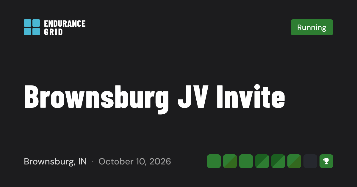 Brownsburg JV Invite 2026 — Running in Brownsburg, IN