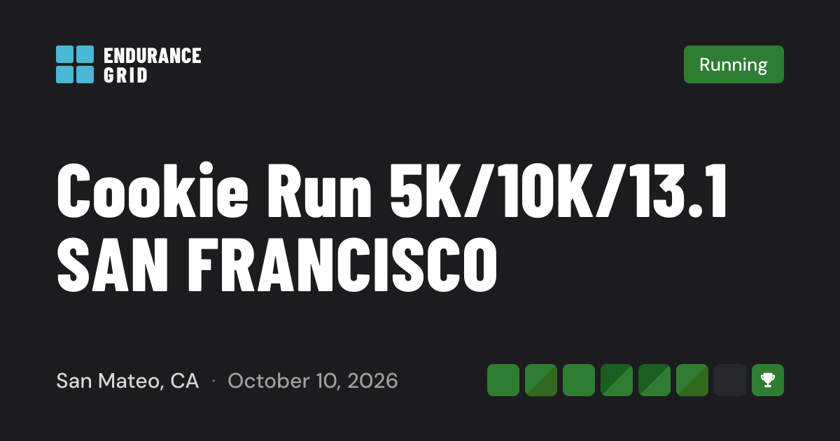 Cookie Run 5K/10K/13.1 SAN FRANCISCO 2026 — Running in San Mateo, CA