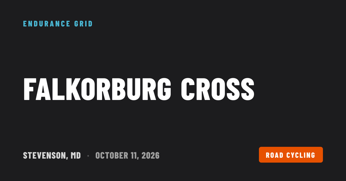 Falkorburg Cross 2026 — Road Cycling in Stevenson, MD