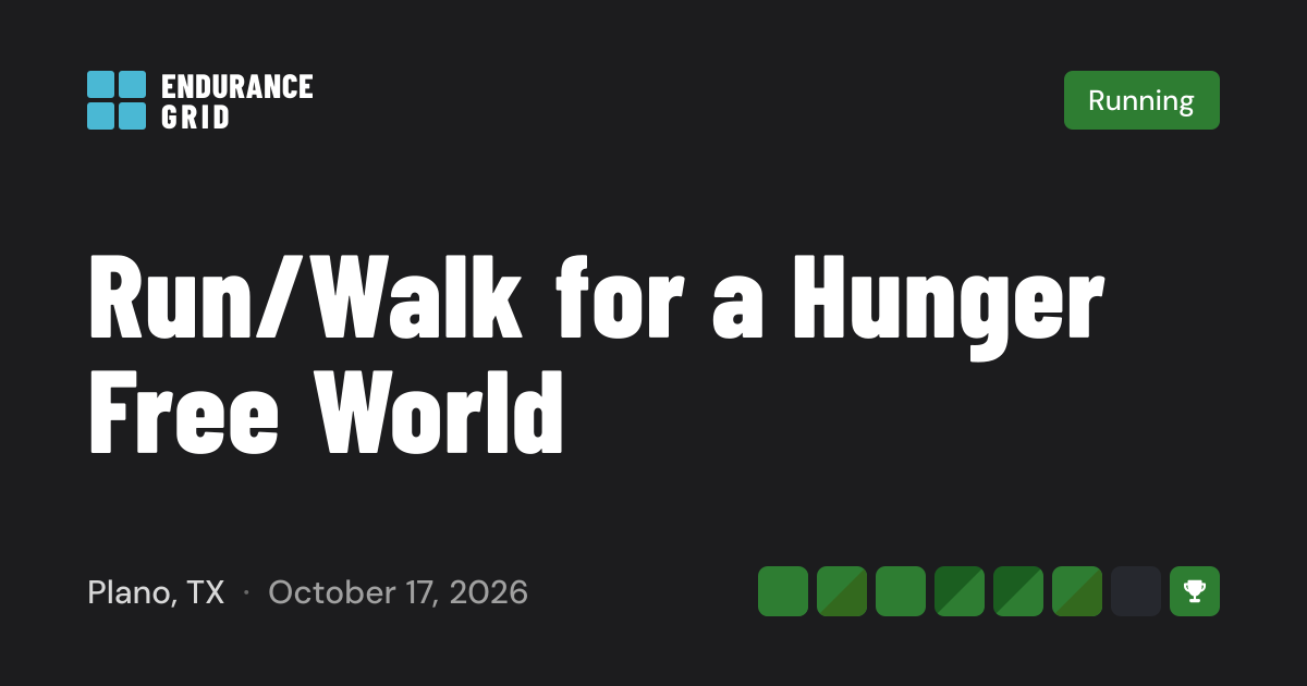 Run/Walk for a Hunger Free World 2026 — Running in Plano, TX