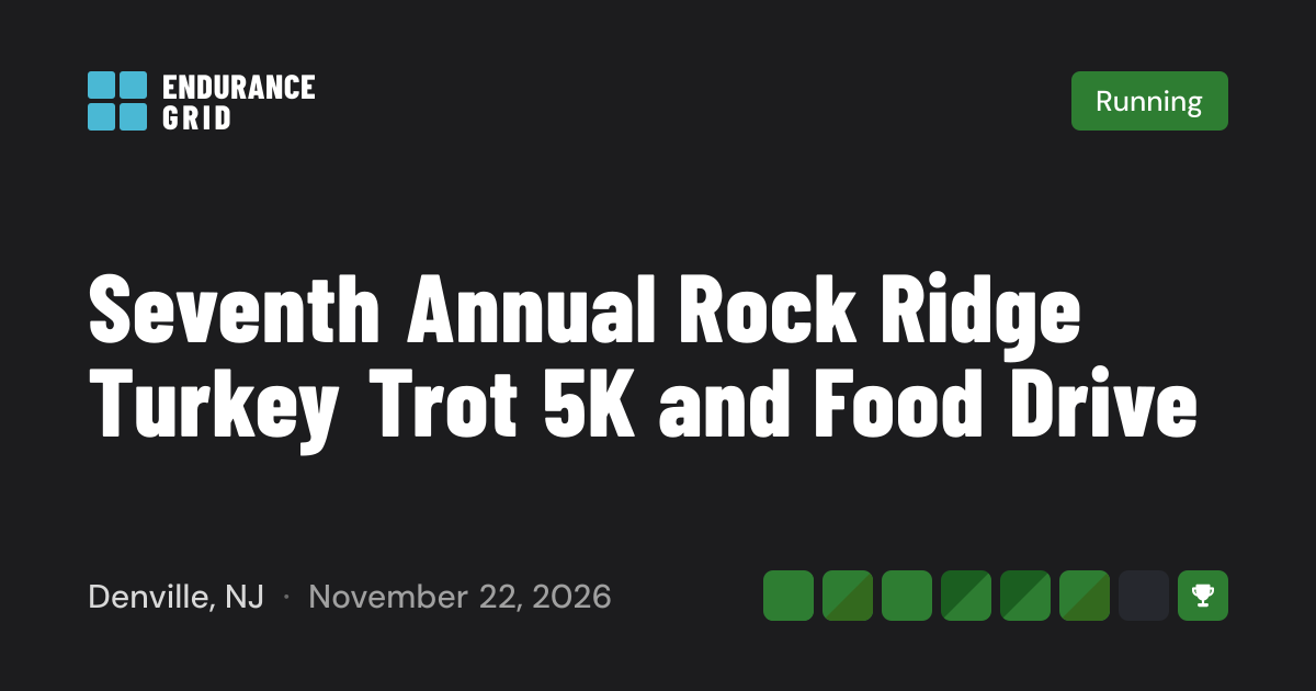 Seventh Annual Rock Ridge Turkey Trot 5K and Food Drive 2026 — Running ...